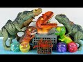 ASMR Jurassic World Unboxing Colorful Dinosaur T-rex Spino Giganotosaurus Torosaurus Kentrosaurus