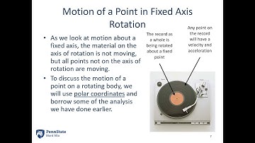 12.1 Fixed Axis Rotation  - Video Lecture - JPM
