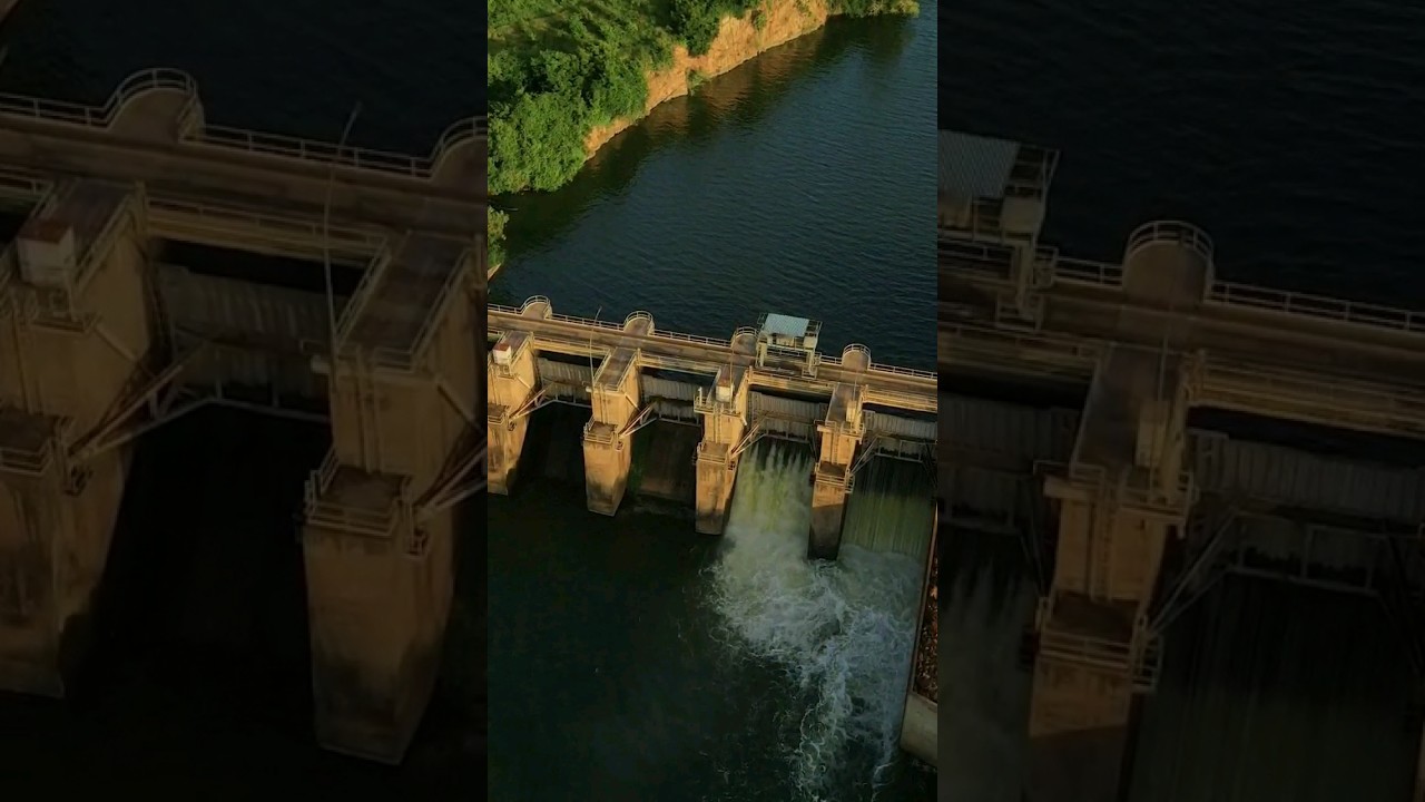 Weija Dam supplies 80% of potable water in Accra. #shorts #ghana #dam #droneshots #landmark #weija