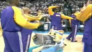Lakers Mess with Nuggets Mascot Rocky featuring Charles Barkley Knock Out