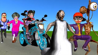 Scary Teacher 3D Tani Harley Quinn Rescue NickJoker by Miss T vs Hello Neighbor's Racing Motorbike