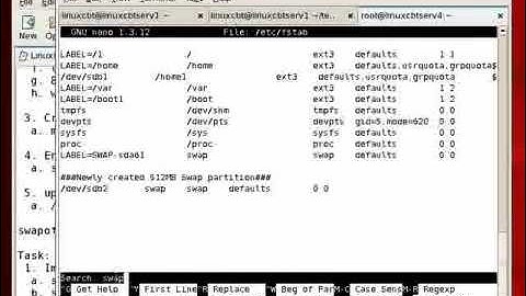Redhat Enterprise linux 5 Swap Partition Part2   YouTube