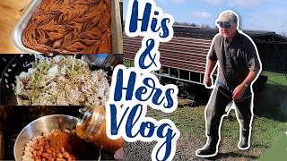 It's a hip boot kind of day! 💦 Cooking up treats & meats on a springy day! 👩‍🍳
