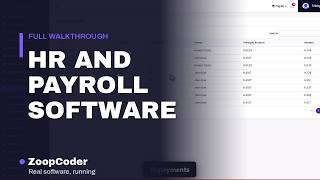 How HR and Payroll Software Works — Complete Admin Panel Tour | ZoopCoder