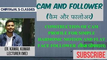 CONSTRUCTION OF CAM PROFILE FOR SIMPLE HARMONIC MOTION AND FLAT FACE FOLLOWER BEST VIDEO IN HINDI