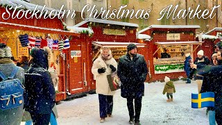 [4K]Stockholm Christmas Market 2023| Old Town Square | Stockholm getting ready for Christmas