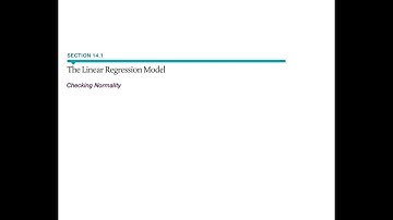 14.1 The Linear Regression Model - Checking Normality