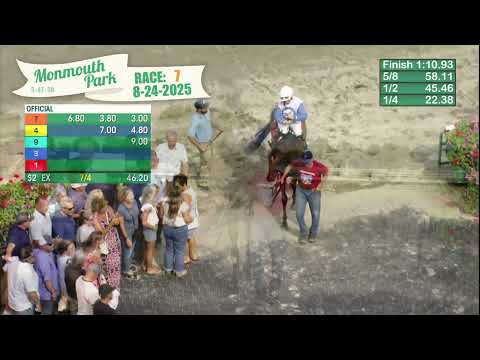 video thumbnail for MONMOUTH PARK 08-24-2025 RACE 7