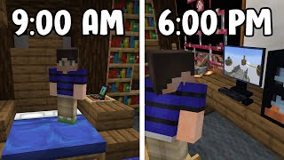 Day in the life of a Minecraft Player... IN MINECRAFT