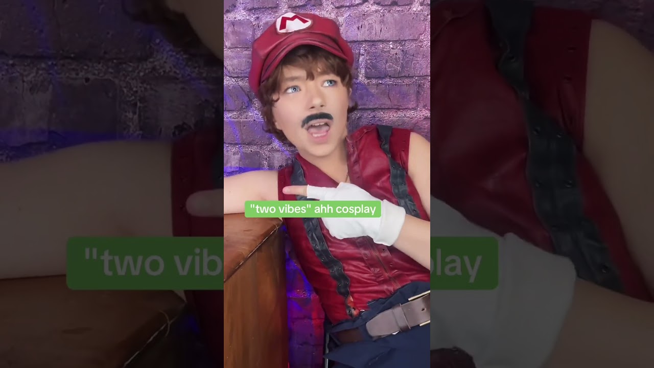 Two mood of mario cosplayers