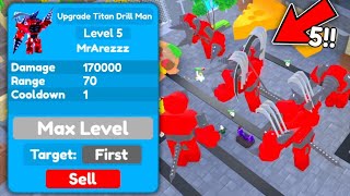 : OMG!  How To Get UPGRADE TITAN DRILL MAN In Ohio Mode!!?  (Roblox) | Toilet Tower Defense