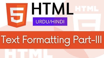 HTML Text Formatting Font Tag Tutorial in Urdu Hindi