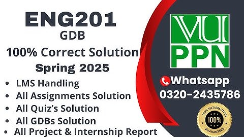 ENG201 GDB 100% Correct Solution Spring 2025 ENG201 GDB  Solution 2025 #eng201 #vuppn