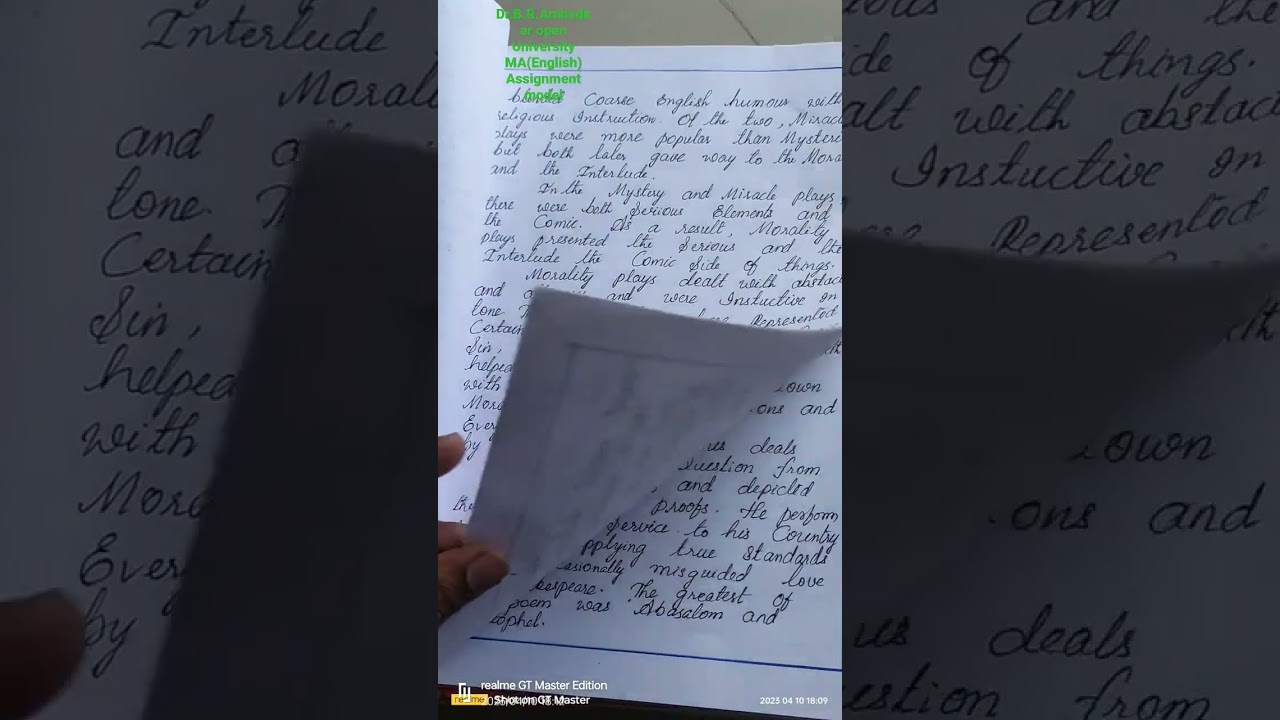 Dr.B.R. Ambedkar Open University M.A.(English) Assignment Model... 🖋️