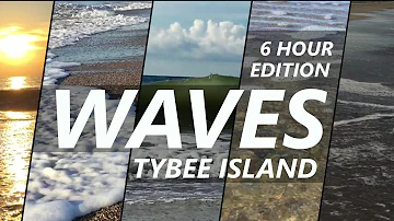 6 Hour Real Ocean Surf and Wave Sounds from Tybee Island, GA in 1080p 60fps HD