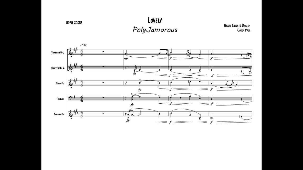 Lovely Horn Sheet Music by PolyJamorous - YouTube