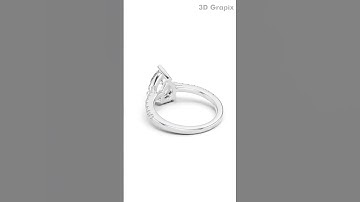 Jewellery CAD Design Rendering Ring - 018|White Gold | 360° Realistic View #3dgrapix #3DRendering