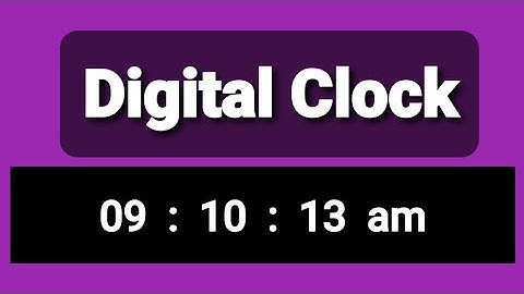 How to create a Digital Clock app in Sketchware