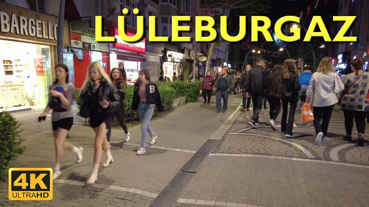 Lüleburgaz Walking Tour 4K UHD 50fps | 19 Mayıs Kutlamaları