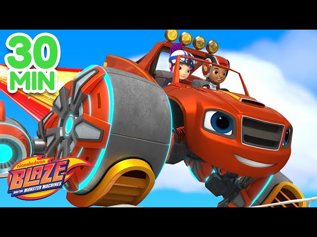 Blaze's Best Rescues & Adventures w/ AJ! | 30 Minute Compilation | Blaze and the Monster Machines class=