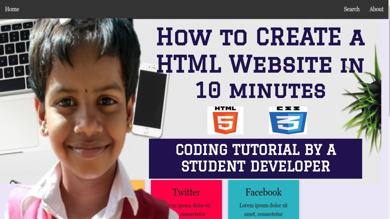 How to create a Website using HTML. Coding for kids/ children/ students ...