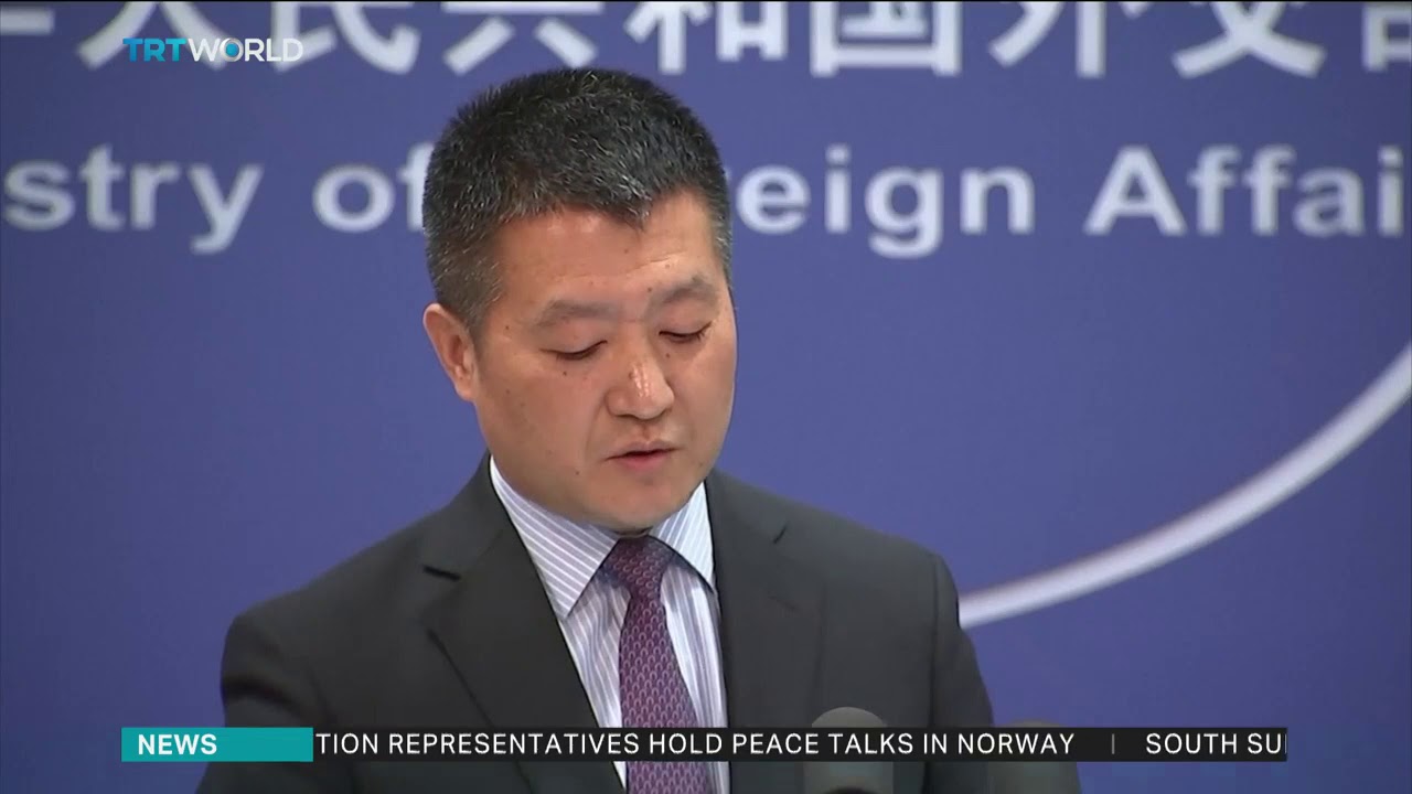 China opposes US sanctions against its entities newspaper mockup