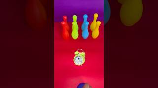 Cute Color Bowling Challenge 😍 #shorts #colors #bowling