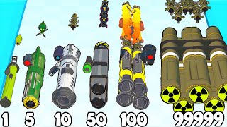 FULL GAMEPLAY in ROCKETS STACK 💣 BLEW UP ALL THE BOSS MONSTERS [From 1 lvl To 50 lvl]