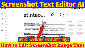 Screenshot Text Editor AI Website | Best AI Website to Edit Screenshot Image Text