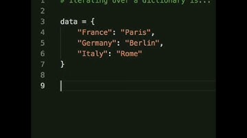 Iterating over a dictionary in Pythnon is iterating over its keys.