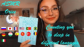 ASMR | Counting you to sleep in different languages 😴