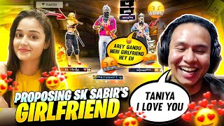 Proposing Sk Sabir Boss & Youtubers' Girlfriends 😎 You Laugh You Loose Challenge - Garena Free Fire