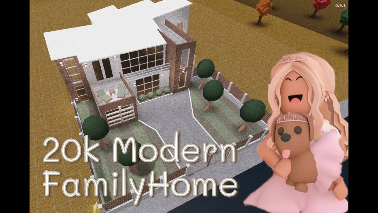 20k modern family home (bloxburg exterior only) YouTube