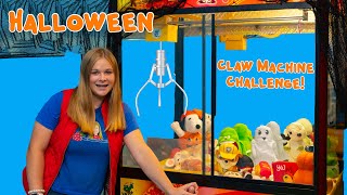 assistants ready for halloween claw machine and surprise egg challenge