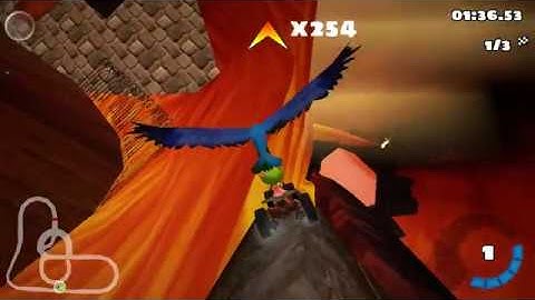 SuperTuxKart 0.10-beta - Messing around in Fort Magma