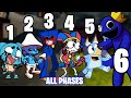 BLUE Character ALL PHASES - Friday Night Funkin&#39; (Pomni, Blue, Gumball, Smurf Cat, Bluey)