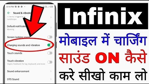 infinix mobile me charging sounds on kaise kare।। charging sounds and vibration in infinix phone