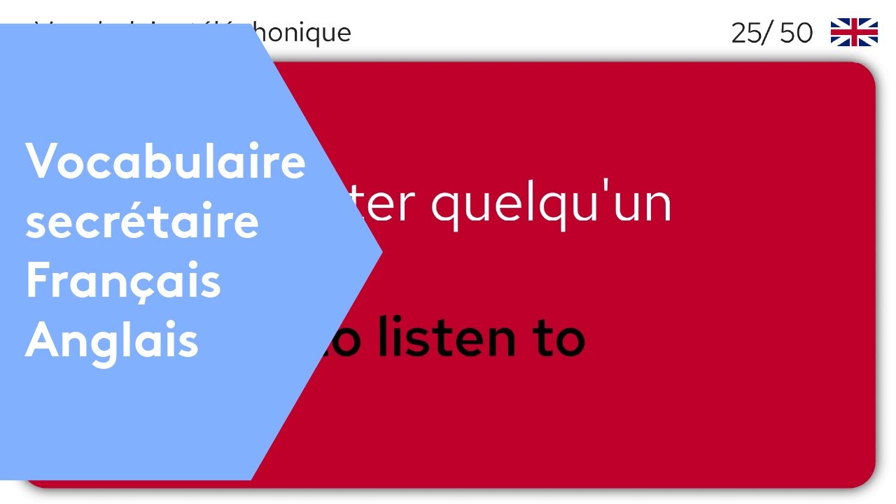 50 mots en Anglais pour les secrétaires (audio et traduction)