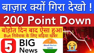 बाज़ार क्यों गिरा देखो 🔴 SHARE MARKET LATEST NEWS TODAY • WHY MARKET IS FALLING • STOCK MARKET INDIA