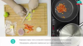 Фаршированный кальмар с булгуром и овощами Фаршированный кальмар с булгуром и овощами