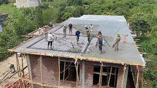 Amazing worker concrete roof construction skills  techniques in building reinforced concrete roofs