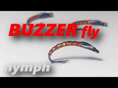 Tying a Buzzer Red Nymph Fly for Fly Fishing 