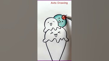 how to draw Draw ice cream #howtodraw #procreate #cartoon #easy #drawing #youtube