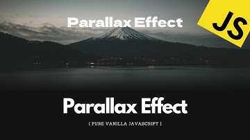 Parallax scrolling effect using html css javascript