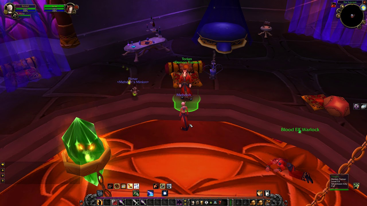 Silvermoon City Demon Trainer Location (Warlock Pet Trainer), WoW TBC