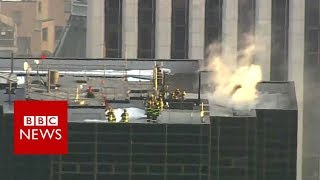 Firefighters tackle Trump Tower blaze - BBC News
