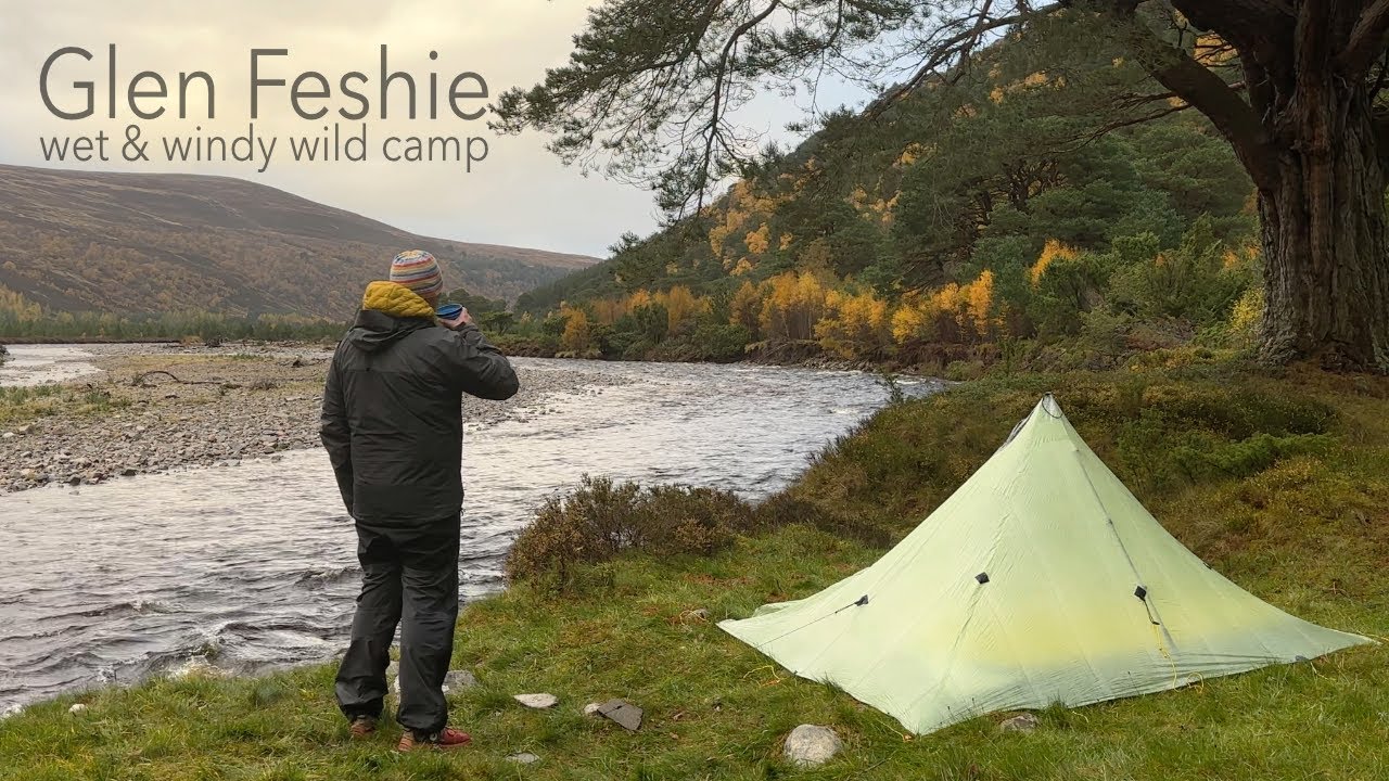 A wet and windy autumn wild camp - Glen Feshie, Scotland