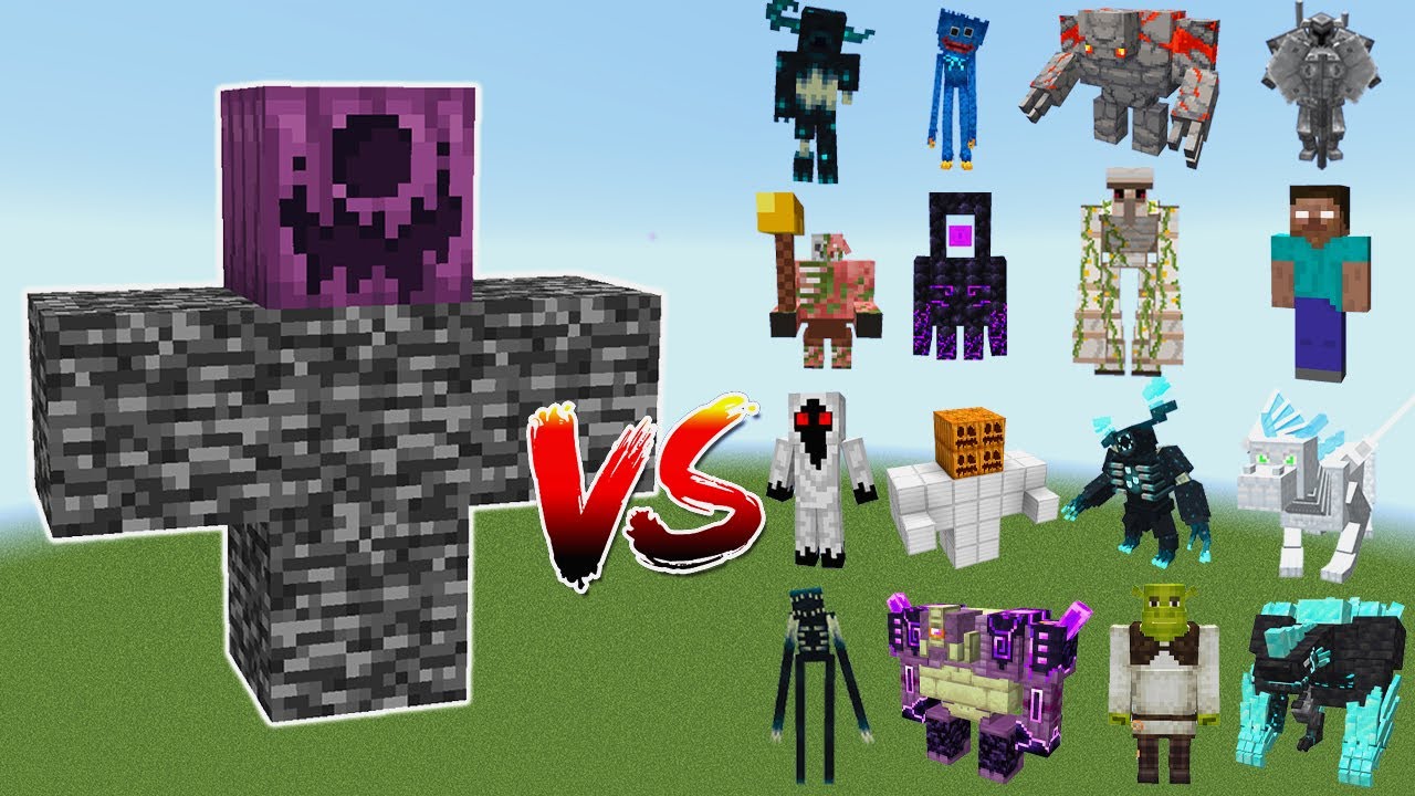 BEDROCK GOLEM vs All Minecraft Mutant GOLEMS - Minecraft Mob Battle ...