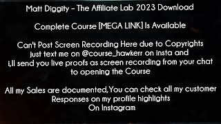 Matt Diggity Course - The Affiliate Lab 2023 Download