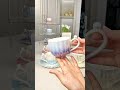 240ml Gradient Pearl-Finish Ceramic Coffee Cup saucer Set